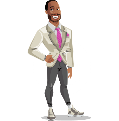 Modern Style African-American Man Puppet